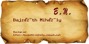 Bajzáth Mihály névjegykártya